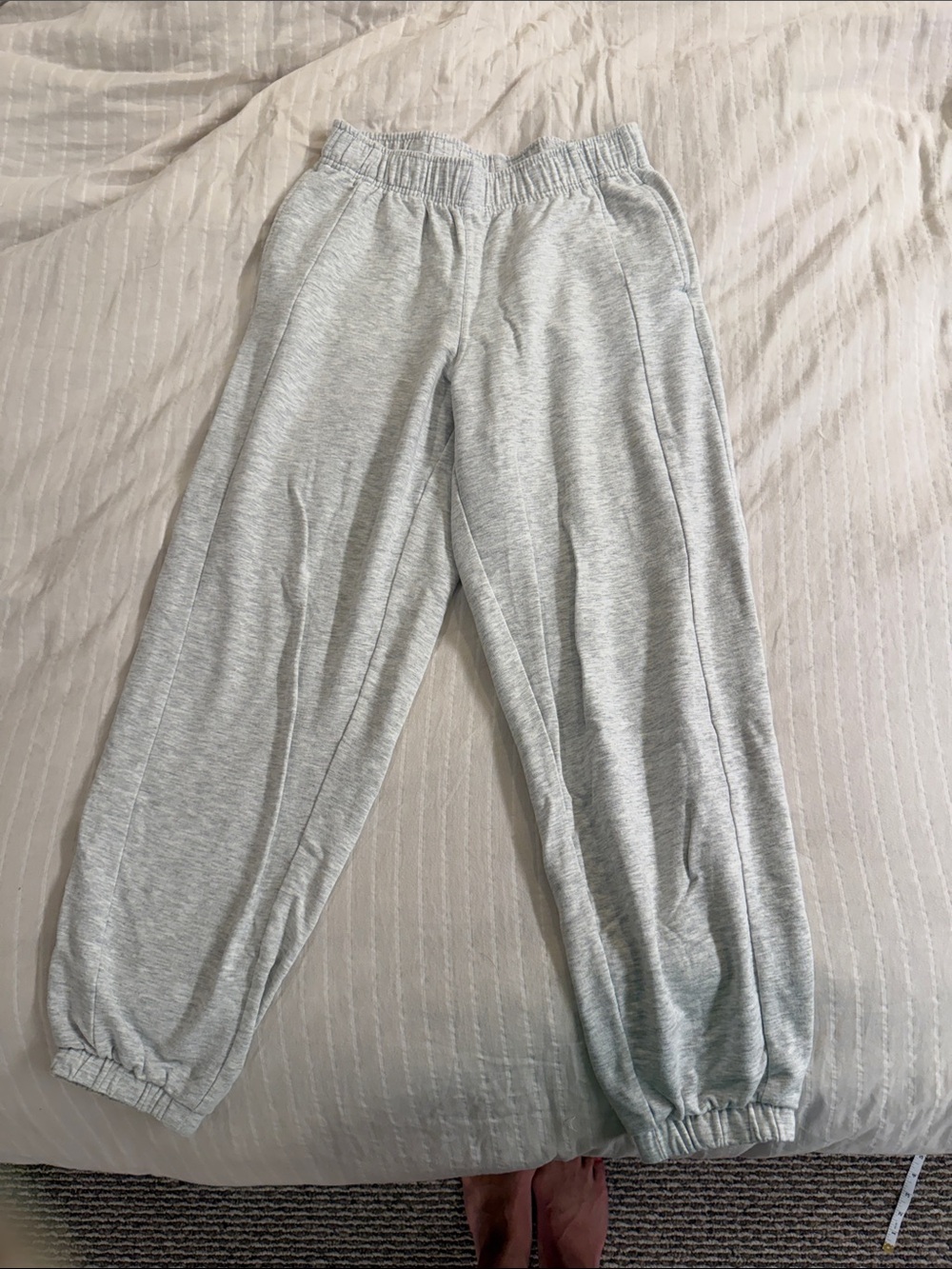 Yogalicious Light Heather Gray Elastic Waist Joggers